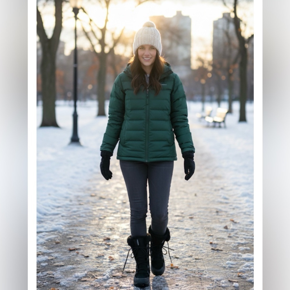 Columbia Black Winter Rain Boots with Fuzzy Lining